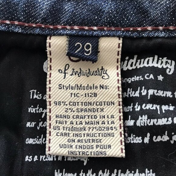 Cult Of Individuality Women's Sz 29 Straight Leg Distressed Blue Jeans - Picture 6 of 9